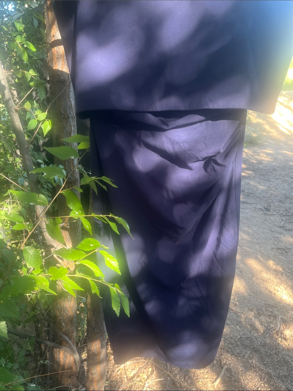 Vince Camuto Strapless Navy Blue Evening Dress
